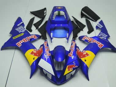 Carene Moto Yamaha YZF R1 2002-2003 - Blu Giallo Red Bull