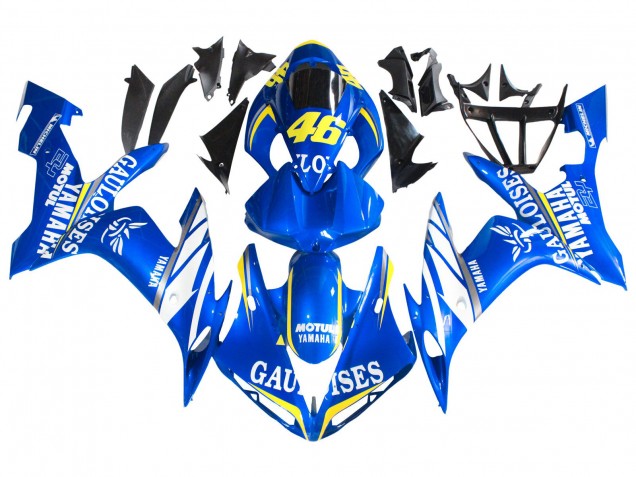 Carene Moto Yamaha YZF 1000 R1 2004-2006 - Blu Bianco Giallo Motul Gauloises 46