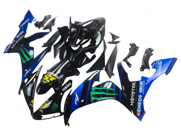 Carene Moto Yamaha YZF 1000 R1 2004-2006 - Blu Nero Giallo Verde Mostro Yamalube ENEOS 69