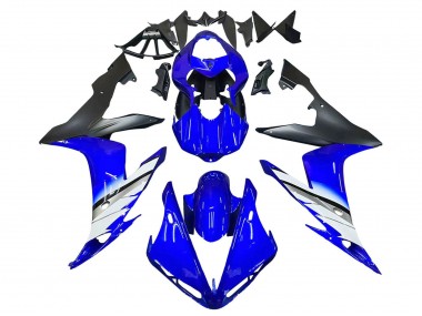 Carene Moto Yamaha YZF 1000 R1 2004-2006 - Blu Bianco Nero Opaco