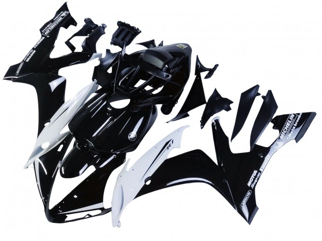 Carene Moto Yamaha YZF 1000 R1 2004-2006 - Nero Lucido Bianco Motul