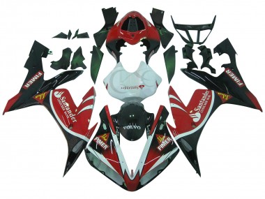 Carene Moto Yamaha YZF 1000 R1 2004-2006 - Rosso Bianco Nero Verde Volvo Jika Fimer Santander
