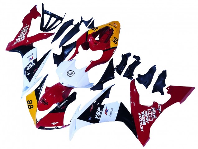 Carene Moto Yamaha YZF 1000 R1 2004-2006 - Giallo Rosso Bianco Nero YSP 88