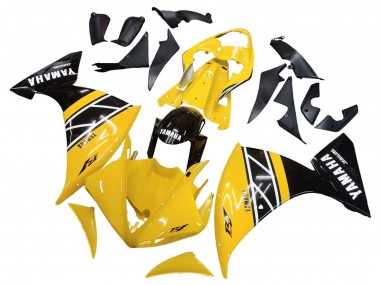 Kit Carena Moto Yamaha YZF 1000 R1 2009-2011 - Giallo Bianco Nero Banda