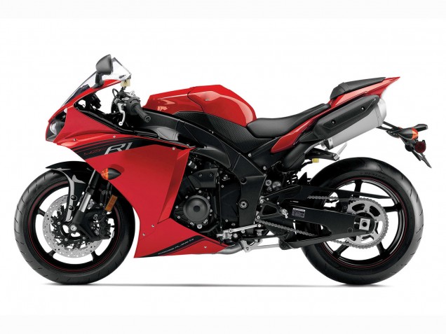 Carena Moto Yamaha YZF 1000 R1 2012-2014 - Rosso Nero Lucido