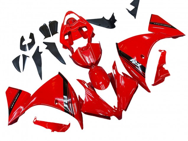 Carena Moto Yamaha YZF 1000 R1 2012-2014 - Rosso Nero Lucido