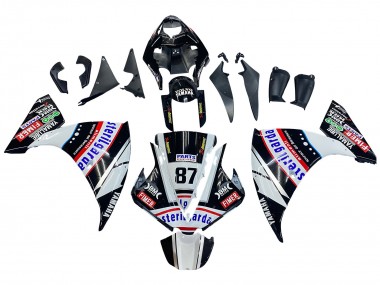 Carene Moto Yamaha YZF 1000 R1 2012-2014 - Nero Lucido Bianco Rosso Fimer Yamalube Sterilgarda 87