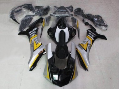 Carene Moto Yamaha YZF 1000 R1 2012-2014 - Nero Lucido Bianco Argento Giallo