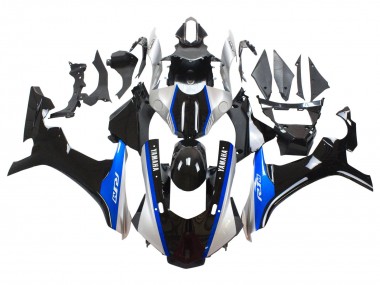 Carene Moto Yamaha YZF 1000 R1 2015-2019 - Argento Blu Nero Lucido
