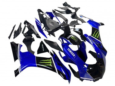 Carene Moto Yamaha YZF 1000 R1 2015-2019 - Blu Nero Lucido Verde Mostro