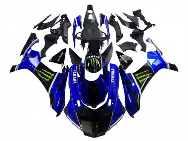 Carene Moto Yamaha YZF 1000 R1 2015-2019 - Blu Nero Lucido Verde Mostro