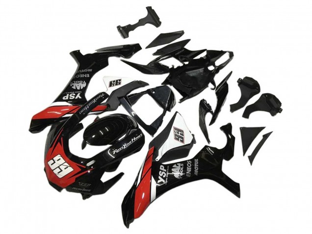 Carene Moto Yamaha YZF 1000 R1 2020-2025 - Nero Lucido Bianco Rosso YSP ENEOS Motul 99