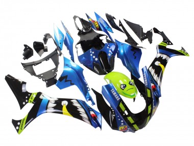 Carene Moto Yamaha YZF 1000 R1 2020-2025 - Blu Verde Nero Squalo