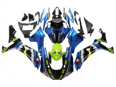 Carene Moto Yamaha YZF 1000 R1 2020-2025 - Blu Verde Nero Squalo