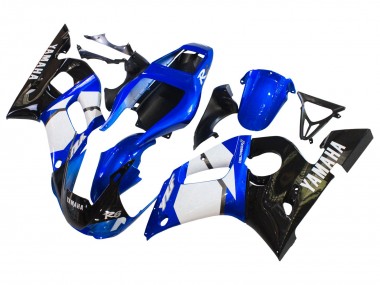 Carene Moto Yamaha YZF 600 R6 1998-2002 - Bianco Blu Nero Lucido