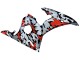 Carene Moto Yamaha YZF R6 2003-2004 - Nero Rosso Grigio Camouflage