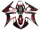 Carene Moto Yamaha YZF 600 R6 2005 - Nero Opaco Rosso Geometrico