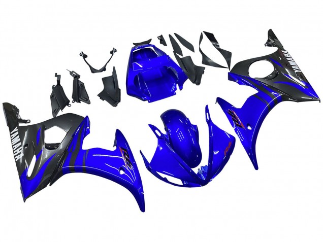 Carene Moto Yamaha YZF 600 R6 2005 - Lucido Blu Nero