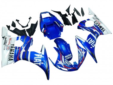 Carene Moto Yamaha YZF 600 R6 2005 - Blu Bianco Rosso Motul Michelin Fiat