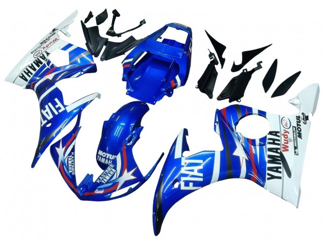 Carene Moto Yamaha YZF 600 R6 2005 - Blu Bianco Rosso Motul Michelin Fiat