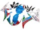 Carene Moto Yamaha YZF 600 R6 2005 - Azzurro Chiaro Bianco Verde Rosso Kastinee Dunlop Motul