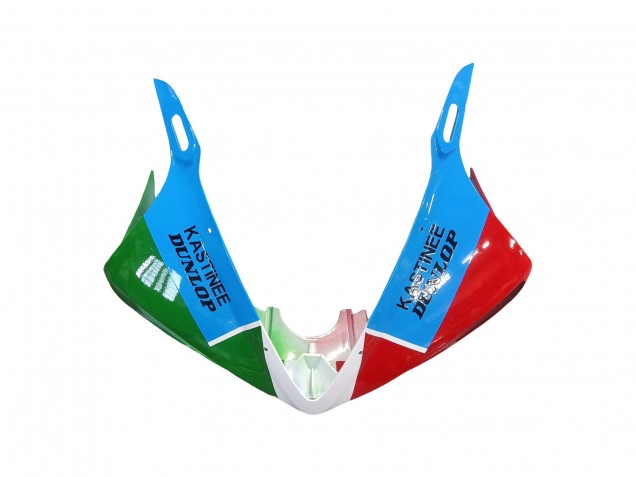 Carene Moto Yamaha YZF 600 R6 2005 - Azzurro Chiaro Bianco Verde Rosso Kastinee Dunlop Motul