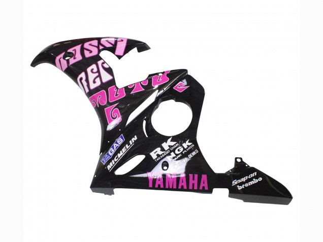 Carene Moto Yamaha YZF 600 R6 2005 - Nero Rosa Giallo Repsol 46