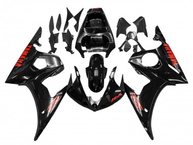 Carene Moto Yamaha YZF 600 R6 2005 - Nero Rosso