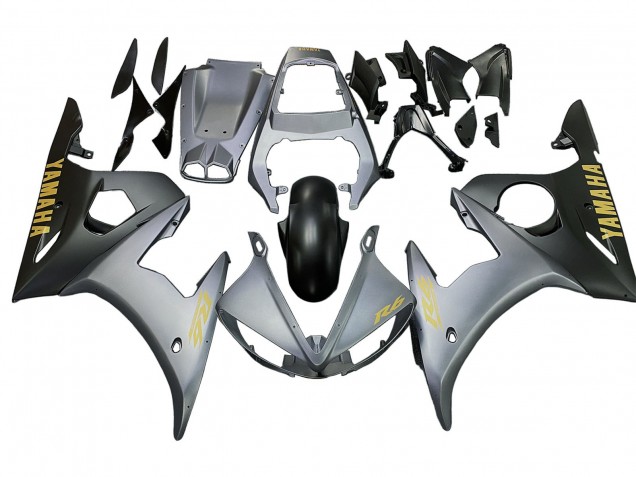 Carene Moto Yamaha YZF 600 R6 2005 - Grigio Nero Opaco Oro