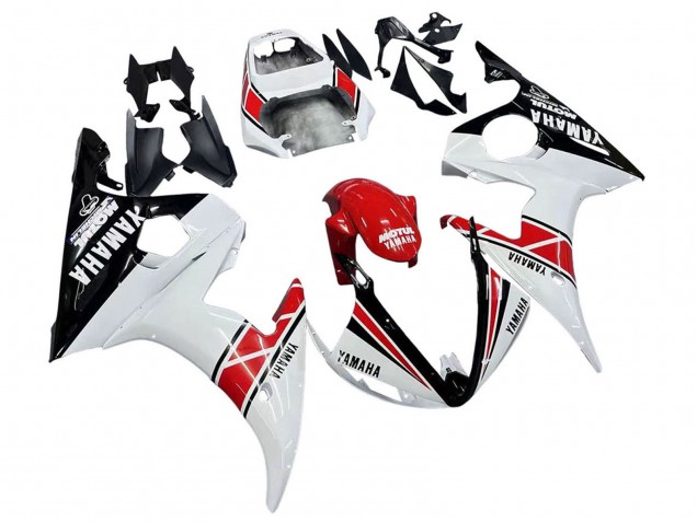 Carene Moto Yamaha YZF 600 R6 2005 - Bianco Nero Rosso Motul
