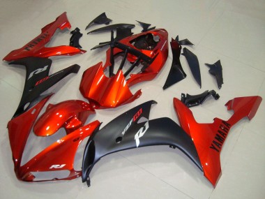 Carene Moto Yamaha YZF R1 2004-2006 - Rosso Nero Opaco
