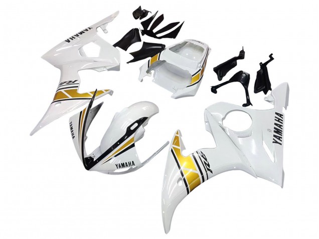 Carene Moto Yamaha YZF 600 R6 2005 - Bianco Oro Nero