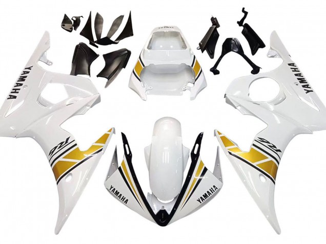 Carene Moto Yamaha YZF 600 R6 2005 - Bianco Oro Nero