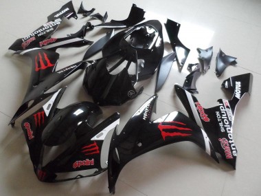 Carene Moto Yamaha YZF R1 2004-2006 - Nero Lucido Rosso Mostro