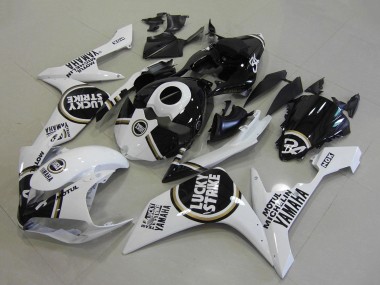 Carene Moto Yamaha YZF R1 2007-2008 - Bianco Nero Lucky Strike
