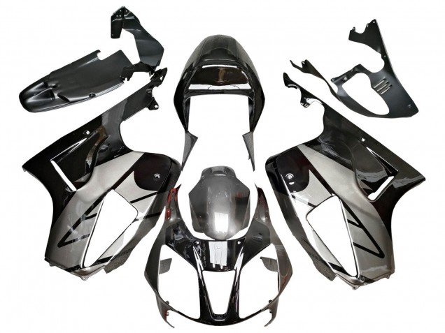 Carene Moto Honda VTR1000 2000-2006 - Argento Nero Lucido