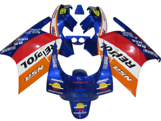 Carene Moto Honda NSR250R 1988-1989 - Arancia Bianco Rosso Blu Repsol