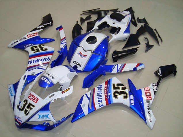 Carene Moto Yamaha YZF R1 2007-2008 - Bianco Blu Rosso Nero Volvo Sterilgarda Yamalube Fimer 35