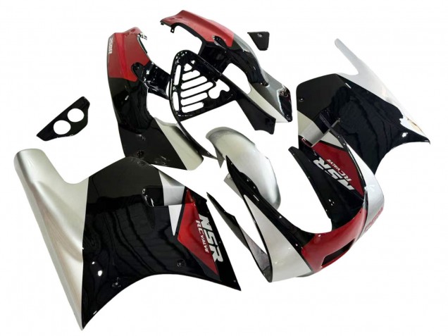Carene Moto Honda NSR250R 1988-1989 - Argento Rosso Nero Lucido