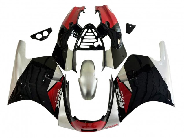 Carene Moto Honda NSR250R 1988-1989 - Argento Rosso Nero Lucido