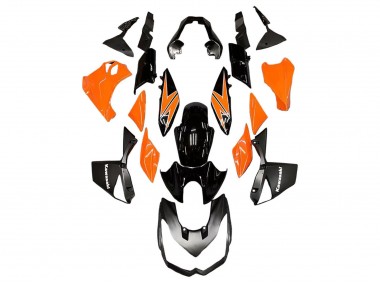 Carene Moto Kawasaki Z1000 2010-2013 - Arancia Nero Lucido