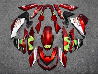 Carene Moto Kawasaki Z1000 2010-2013 - Rosso Bianco Verde Mostro 46