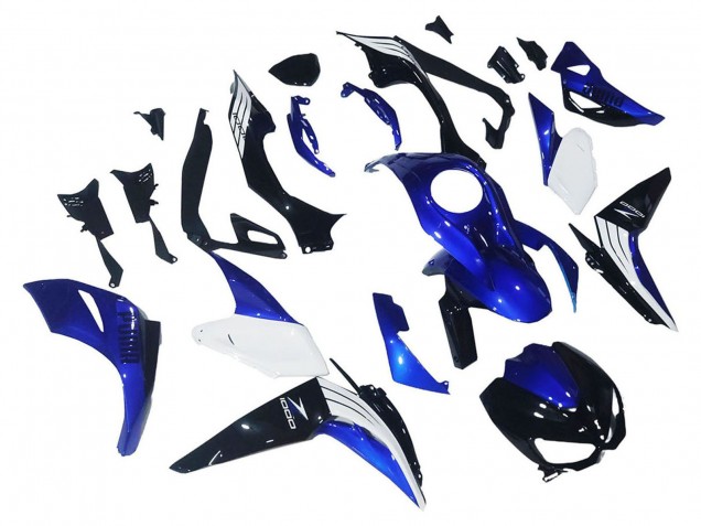 Carene Moto Kawasaki Z1000 2014-2019 - Bianco Blu Nero