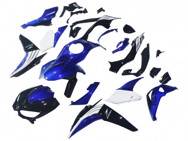 Carene Moto Kawasaki Z1000 2014-2019 - Bianco Blu Nero