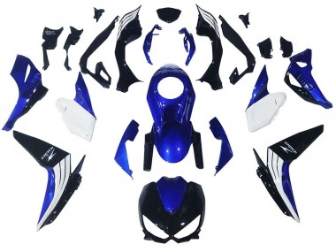 Carene Moto Kawasaki Z1000 2014-2019 - Bianco Blu Nero