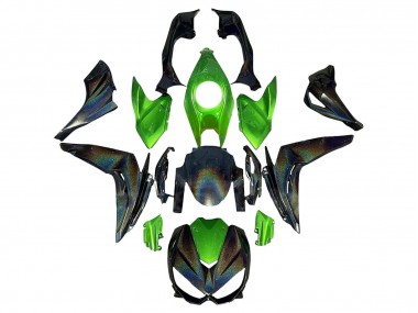 Carene Moto Kawasaki Z1000 2014-2019 - Verde Arcobaleno
