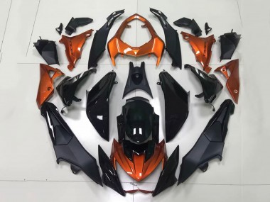 Carene Moto Kawasaki Z1000 2014-2019 - Arancia Nero Lucido Nero Opaco