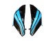 Carene Moto Kawasaki Z800 2013-2018 - Azzurro Chiaro Nero Lucido