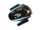 Carene Moto Kawasaki Z800 2013-2018 - Azzurro Chiaro Nero Lucido