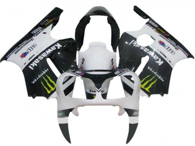 Carene Moto Kawasaki ZX12R 2000-2001 - Bianco Nero Giallo Elf Mostro